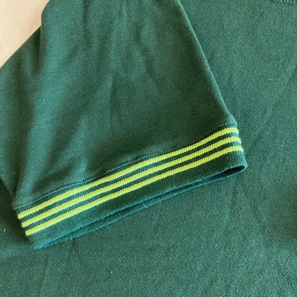 NEW Adidas Golf Youth Medium V-Polo Shirt Green Chlorophyll Ivy Cotton Pique NWT
